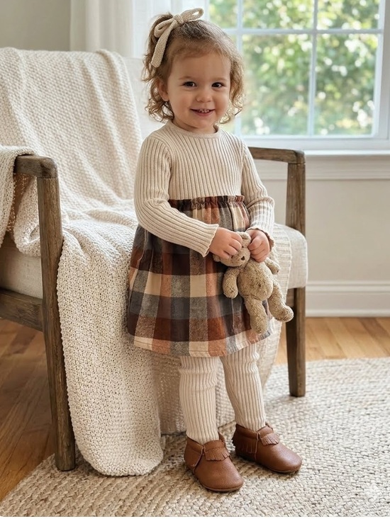 Petit Indi Other - Petit Indi Spain Knit Dress And Matching Ribbed Pants Size 24 Months EUC